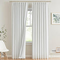 Vision Home White Pinch Pleated Full Blackout Curtains Thermal Insulated Window by VisionHome