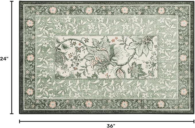 GarveeHome Sage Green 2x3 Door Mat Indoor Rugs - Image 2