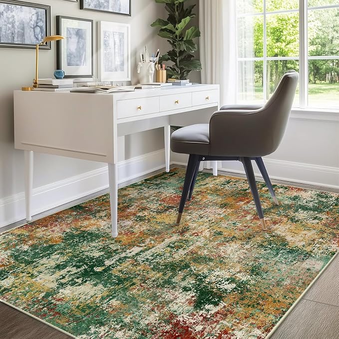 RELEANY Washable 8'x10' Abstract Area Rug - Image 3