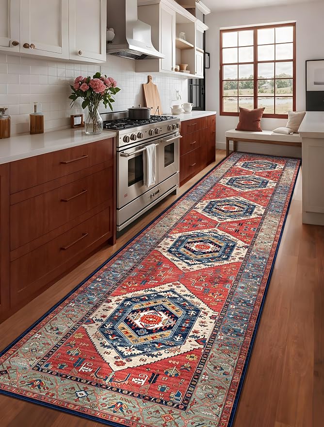 SERISSA 3x14 Washable Non Slip Boho Runner Rug - Image 2