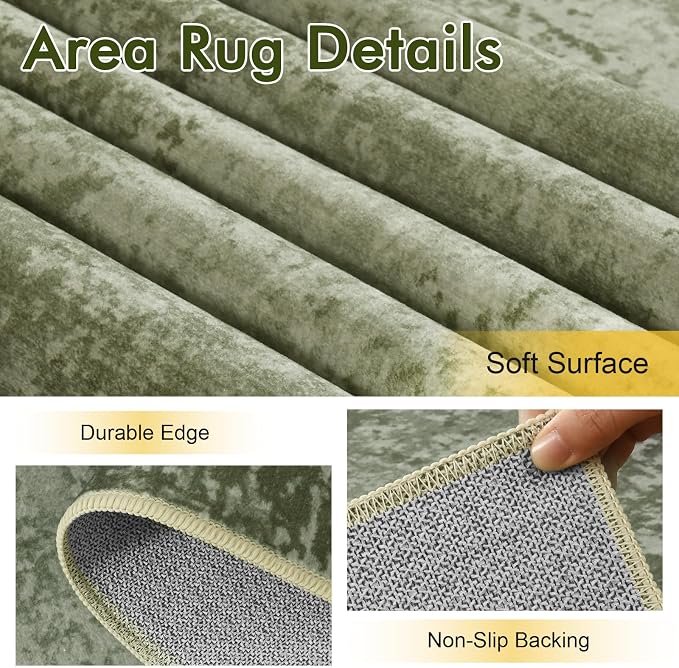 5x7 Ft Area Rugs for Living Room, Soft Non-Slip Washable Rugs Modern Abstract - Image 6
