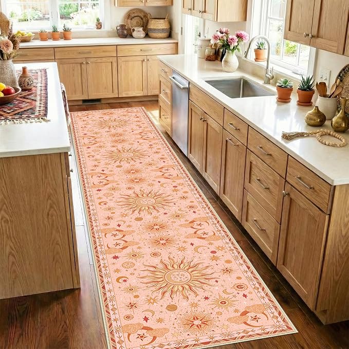 Vacuum-Friendly, 2x10 Washable Area Rug by meejou