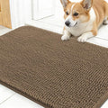 OLANLY Dog Door Mat for Muddy Paws 30x17, Super Absorbent Chenille Mud Mat | Tan by OLANLY