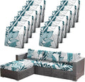 CALBODE 12Pcs Stretch Patio Cushion Cover Outdoor Cushion Cover Replacement by CALBODE