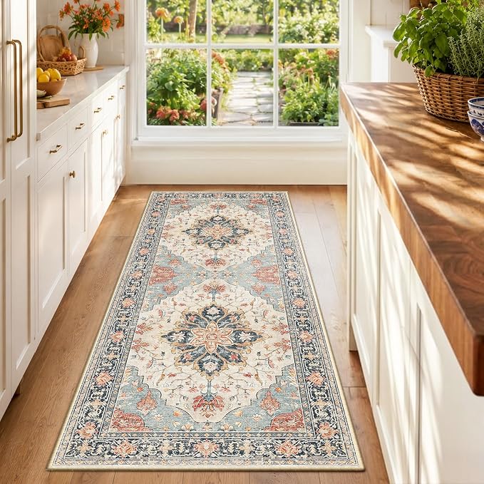 RELEANY Washable Area Rug, Runner 2'x6', Water Repellent, Pet Friendly by RELEANY