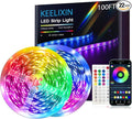 KEELIXIN Bluetooth Music Sync LED Strip Lights for Bedroom - APP & Remote Control, RGB Home Decor Lights, Luces Led para Cuarto