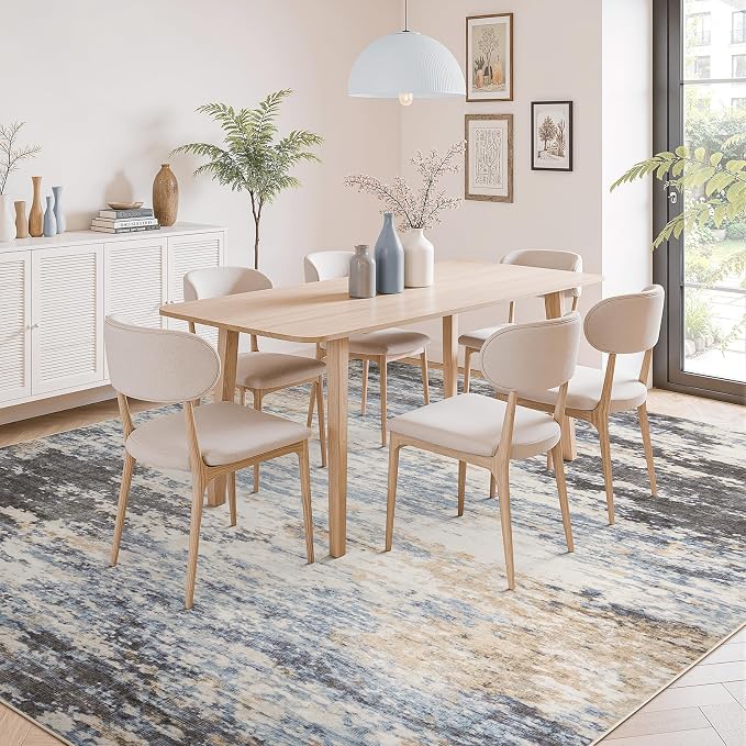 9x12 Area Rug for Living Room, Abstract Washable Large Rugs, Dining Room - Image 3