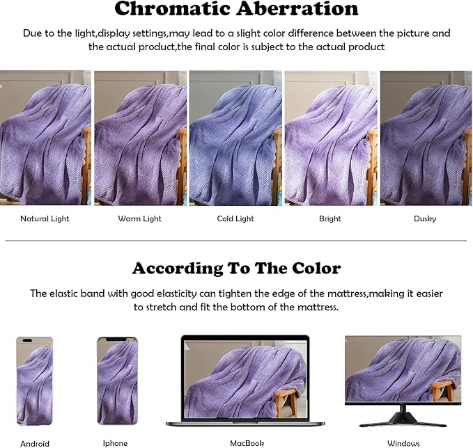 NEWCOSPLAY Super Soft Twin Blanket Lavender Premium Silky Flannel Fleece Leaves Pattern Lightweight Bed Blanket All Season Use (Lavender, Twin(60"x80"))