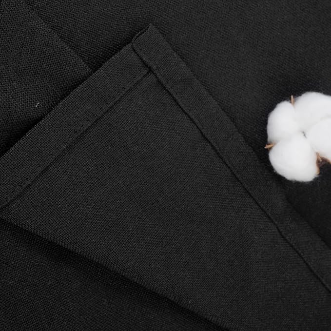 YoungsTex Black Linen Curtains 48 Inch Length - Image 9