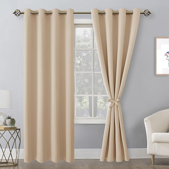 Blackout Curtains for Bedroom, 52 x 96 Inches Long, 2 Panels | Thermal - Image 8