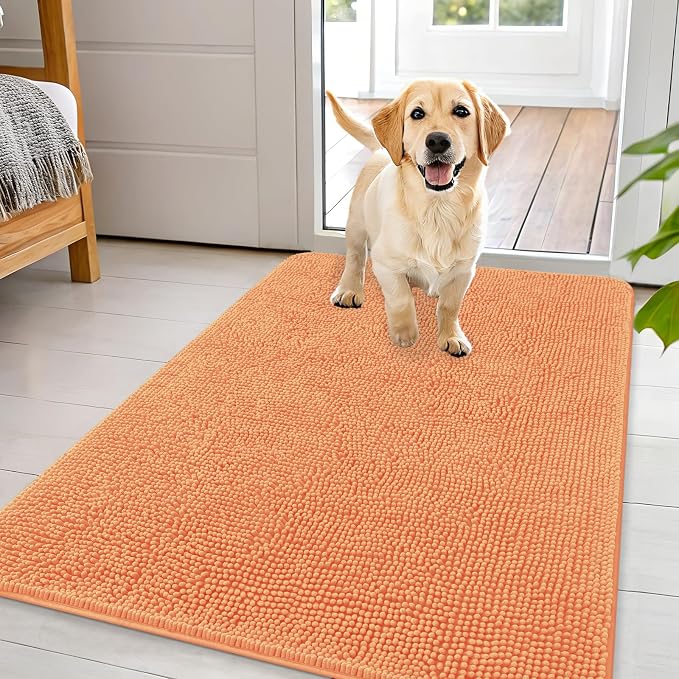OLANLY Dog Door Mat for Muddy Paws 44x32, Super Absorbent Chenille Mud Mat | by OLANLY