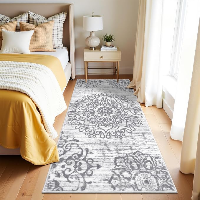 HEBE Hallway Runner Rug 3'x6', Washable Non Slip Kitchen Rug Runner | Soft Boho - Image 7
