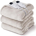 Bedsure Heated Blanket Queen Size, Dual Control Electric Blanket, Cream | by Unknown