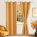 Grommet Blackout Curtains for Bedroom 42 x 84 Inches Pumpkin Orange | Thermal by Hiasan