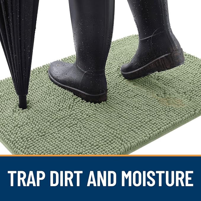 OLANLY Dog Door Mat for Muddy Paws 59x20, Super Absorbent Chenille Mud Mat | - Image 2