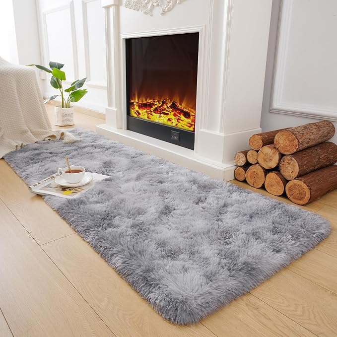 Chicrug Soft Runner Rug for Bedroom Living Room Plush Fluffy Rugs 2x6 | Shag - Image 3