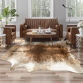 Western Faux Cowhide Rug, Animal Cow Hide Rug, 3 x 4 Ft Brownish | Premium by AROGANAREARUG