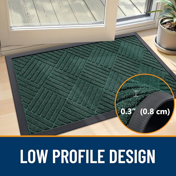 OLANLY Front Door Mat Outside Entrance, Waterproof Heavy-Duty Doormat | 29.5x17 - Image 6