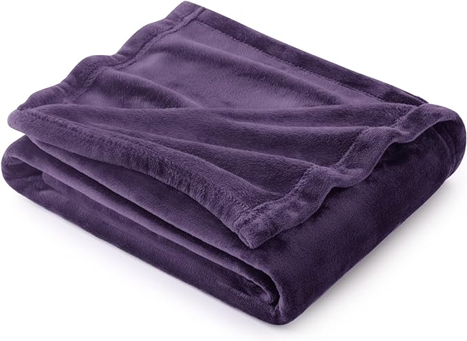 Bedsure GentleSoft Fleece Throw Blanket Purple by Unknown