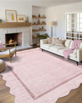 GarveeHome Scalloped Washable Area Rugs 8x10 Rugs by GarveeHome