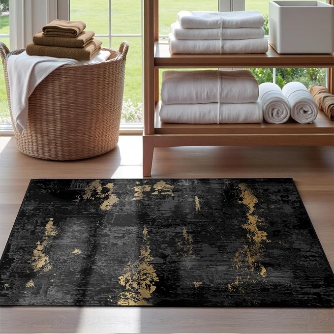 RELEANY Washable 2'x3' Abstract Area Rug - Image 3