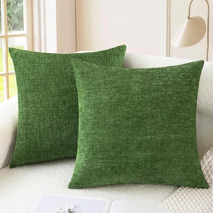 CaliTime Decorative Couch Throw Pillow Covers 20 X 20 Inches Forest Green | by CaliTime