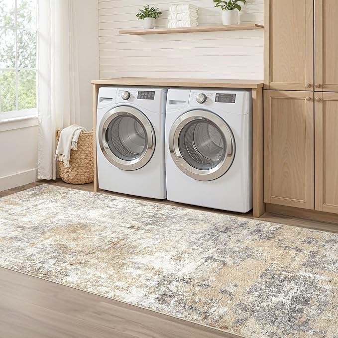 LOONGRUG Runner Rug 3x10 Washable Non-Slip Kitchen Neutral Modern Rug | - Image 7