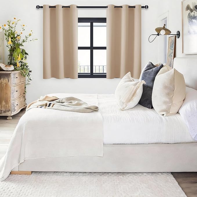Blackout Curtains for Bedroom, 2 Drape Panels, 38 x 54 Inch | Thermal Insulated - Image 6