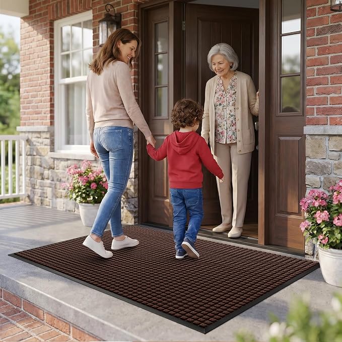 Front Door Mat Outside Entrance, Heavy Duty Waterproof Doormat | 47.5"x35.5" - Image 8