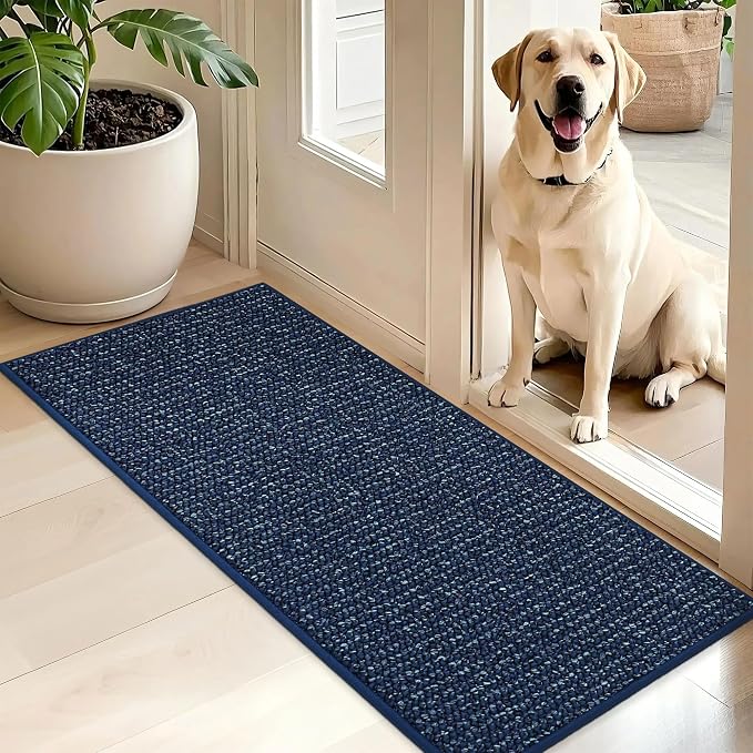 BEQHAUSE Dirt Trapper Door Mat 20" x 48", Non-Slip Washable Doormats, Low by BEQHAUSE