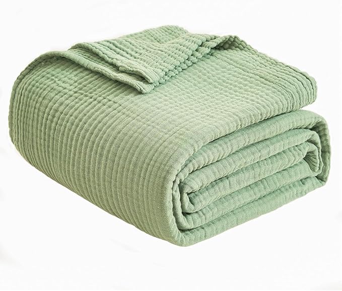 EMME Muslin Blankets for Adults Throw Blanket for Couch Breathable Gauze Soft - Image 7
