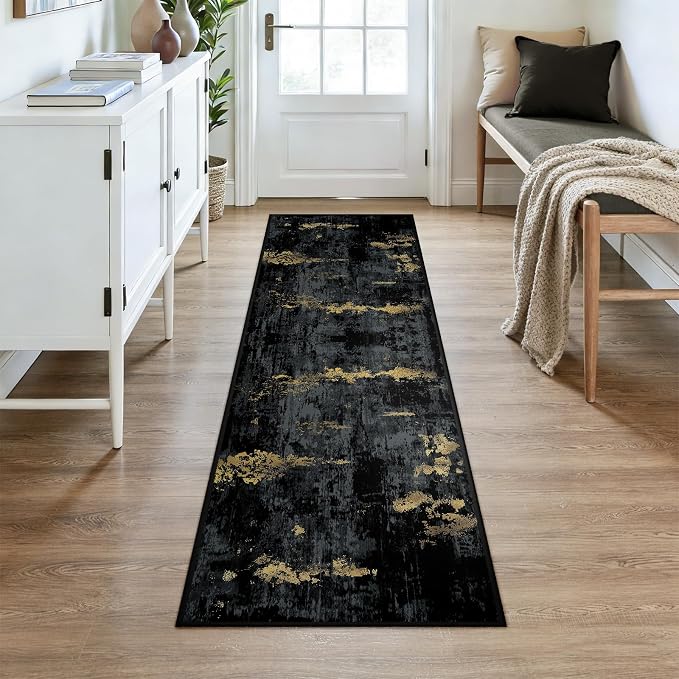 RELEANY Washable Runner 2'x7' Abstract Area Rug - Image 2