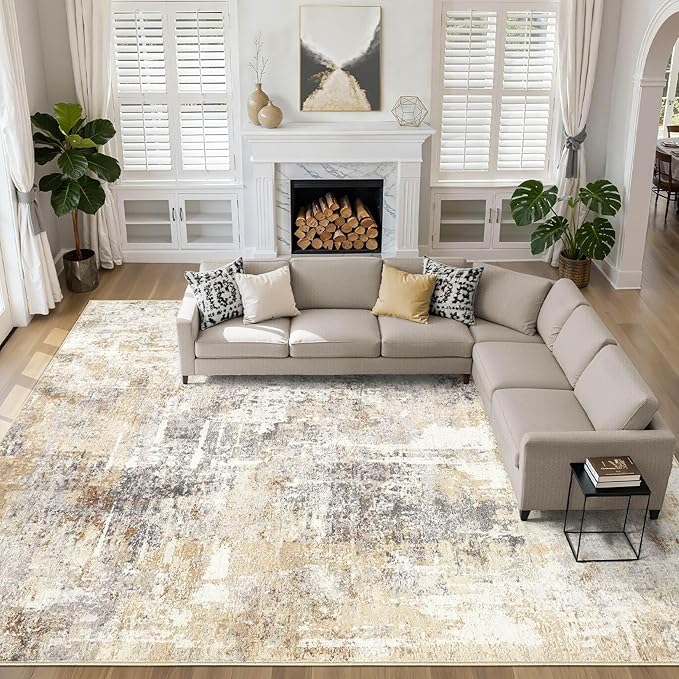 LOONGRUG 10x13 Area Rug Washable Large Neutral Modern Living Room Rugs | by LOONGRUG