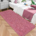 Blush Pink Runner Rug for Bedroom Pink 2x5ft Fluffy Area Rug Bedside Runner Rug by JiaoBaba
