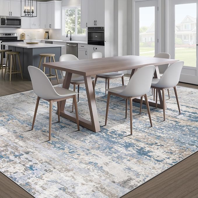 pmtsns Area Rugs 9x12 for Living Room: Washable Rug Modern Abstract Neutral - Image 6