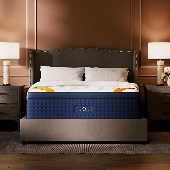 DreamCloud Premier Rest 14" Queen Mattress - Luxury Hybrid Memory Foam - 365 Night Trial - Premium Pressure-Relieving Layers - Forever Warranty - Mattress in a Box - CertiPUR-US Certified