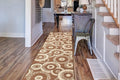 Custom Length Cut to Size Modern Farmhouse Carpet Runner Rug for Hallways, Non Slip Rubber Backed, 31 inch Wide X Customized Length, Geo Brown, 31 inch X 5 feet