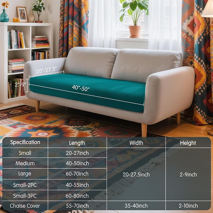 Hokway Couch Cushion Covers Stretch Cushion Covers Sofa Seat Cushion Slipcover - Image 3
