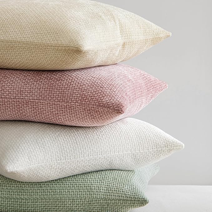 MIULEE Decorative Couch Throw Pillow Covers 20x20 Inch Neutral Cream 2 Pack | - Image 4