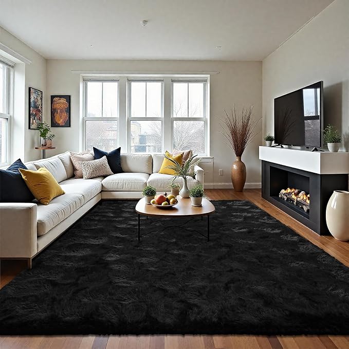 LOCHAS 4x6 Area Rugs Fluffy Living Room Carpets - Image 4