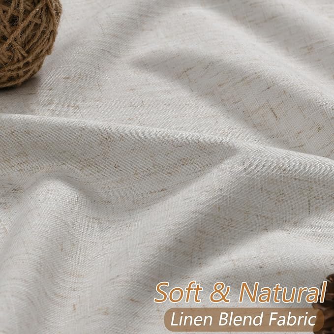 108 Inch Long Light Beige 100% Blackout Curtains - Image 3