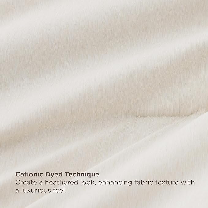 Bedsure Queen Comforter Set Beige - Bed in a Bag Queen Size Bedding 7 Pieces, Cationic Dyed Bed Set Gift for Family, Beige Soft Bedding for All Seasons Comforter with Sheets, Pillowcases & Shams