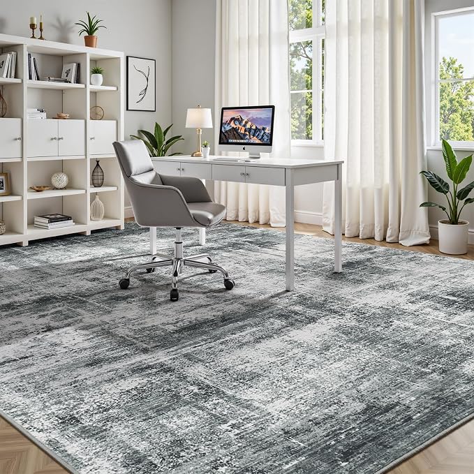8x10 Area Rug for Living Room, Abstract Washable Non-Slip Large Rugs, Dining - Image 6