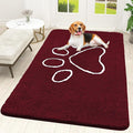 OLANLY Dog Door Mat for Muddy Paws 70x46, Paw Print Design Chenille Mud Mat | by OLANLY