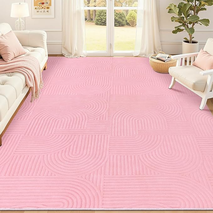 Pauwer 8x10 Area Rugs for Living Room, Modern Non Slip Washable Rug, Soft Fluffy by Pauwer