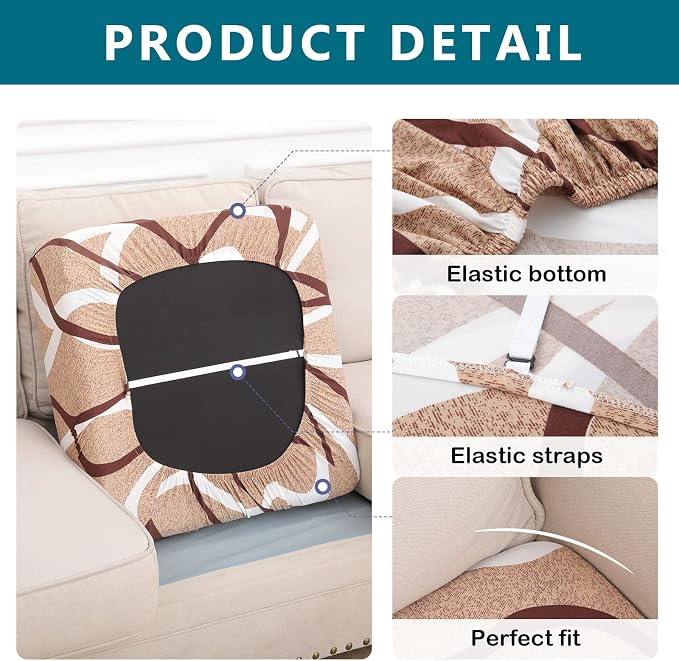Printed Couch Cushion Covers, Sofa Covers Washable - Image 5