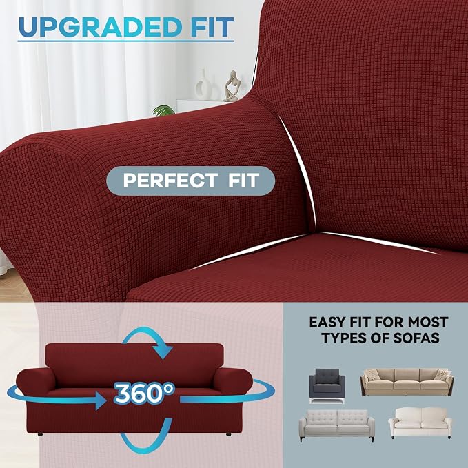 LURKA Stretch Sofa Slipcovers 1 Piece Couch Covers - Image 4