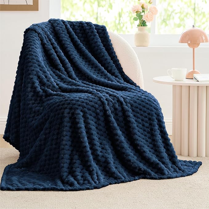 BEDELITE Navy Large Throw Blanket - Image 2
