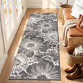 Findosom Hallway Runner Rug 2x6, Non Slip High-Low Textured Floral Washable by Findosom