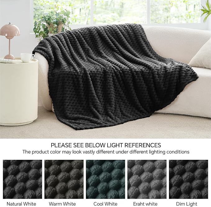 BEDELITE Black Large Throw Blanket - Image 8